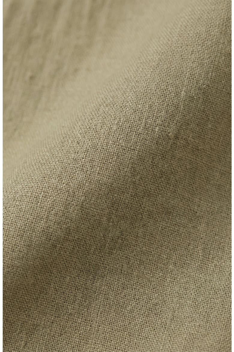 Short Sleeve Wrap Side Tie Detail Shirt, Alternate, color, Olive Green