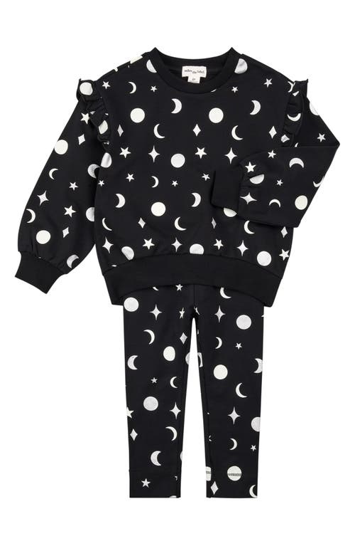 Miles The Label Celestial Glow-in-the-dark Sweatshirt & Leggings Set In Black