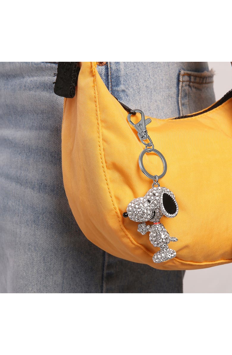 PEANUTS Snoopy Peanuts Pave 3D Bling Keychain, Alternate, color, White