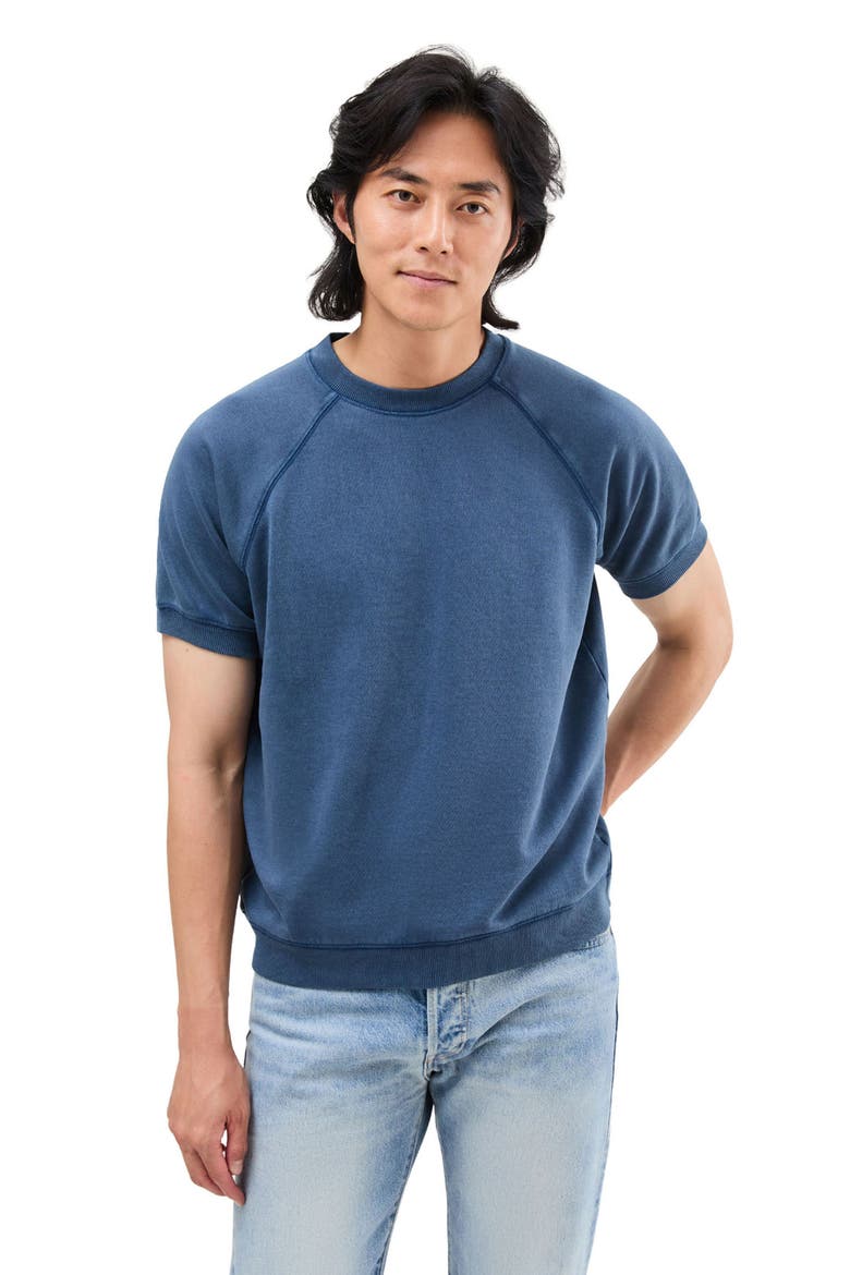 The Recycled Fleece Raglan Sweatshirt, Main, color, Mineral Moonlit Ocean