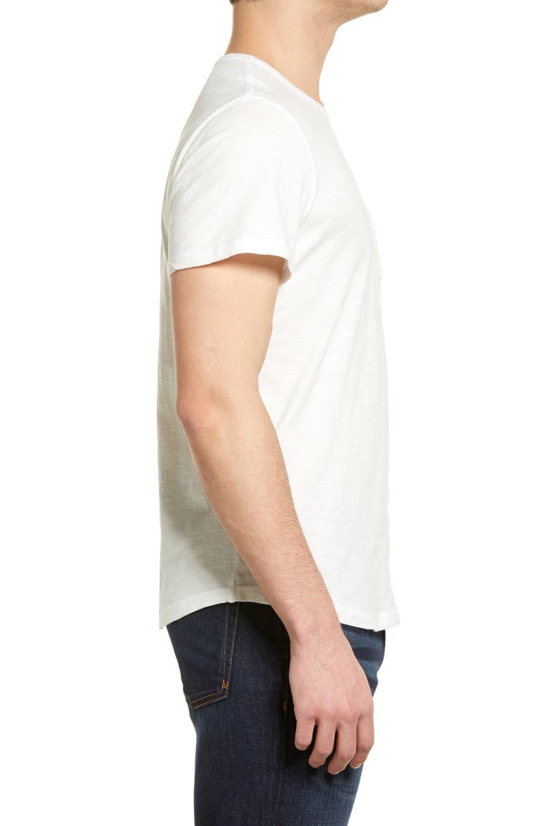 Saddle Hem Pocket T-Shirt, Alternate, color, WHITE CORE