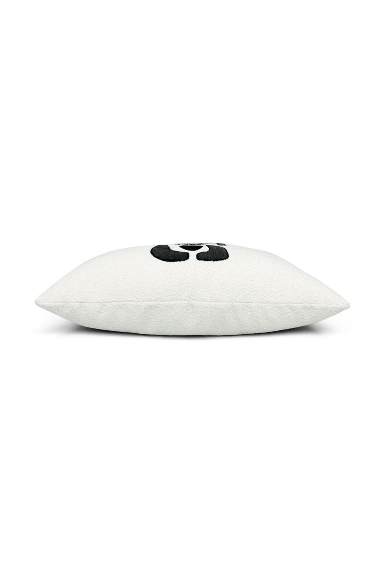 Resonate Hand Applique Velvet & Boucle Indoor & Outdoor Woven Accent Pillow, Alternate, color, Charcoal