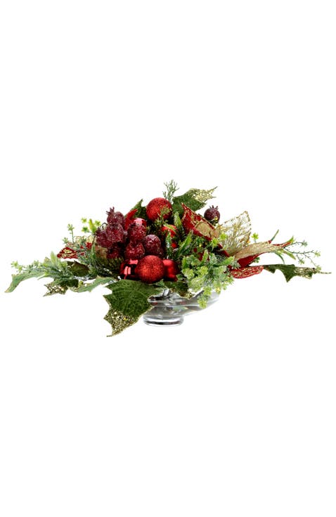 Small Poinsettia Centerpiece, Red