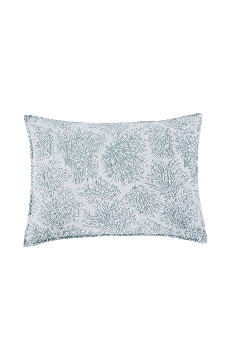 C&F Home Seafoam Coral Jaquard Coverlet Set, Alternate, color, Blue