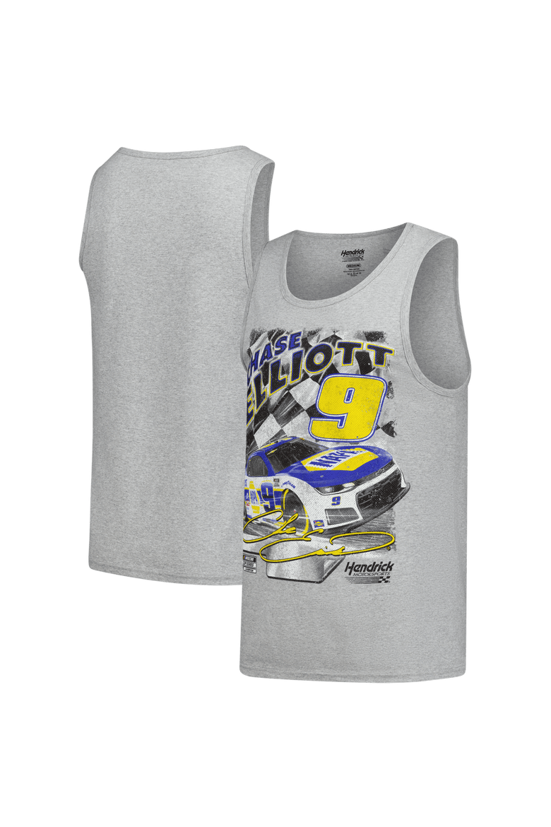 Men's Classic Ink Heather Gray Chase Elliott Tank Top, Main, color, Heather Gray