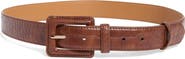 NORDSTROM RACK Croc Embossed Wrapped Buckle Belt