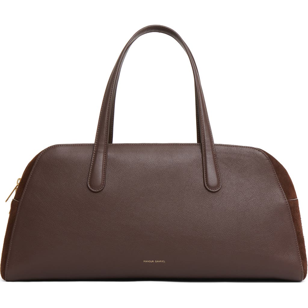 Mansur Gavriel Large Helios Leather Shoulder Bag In Brown
