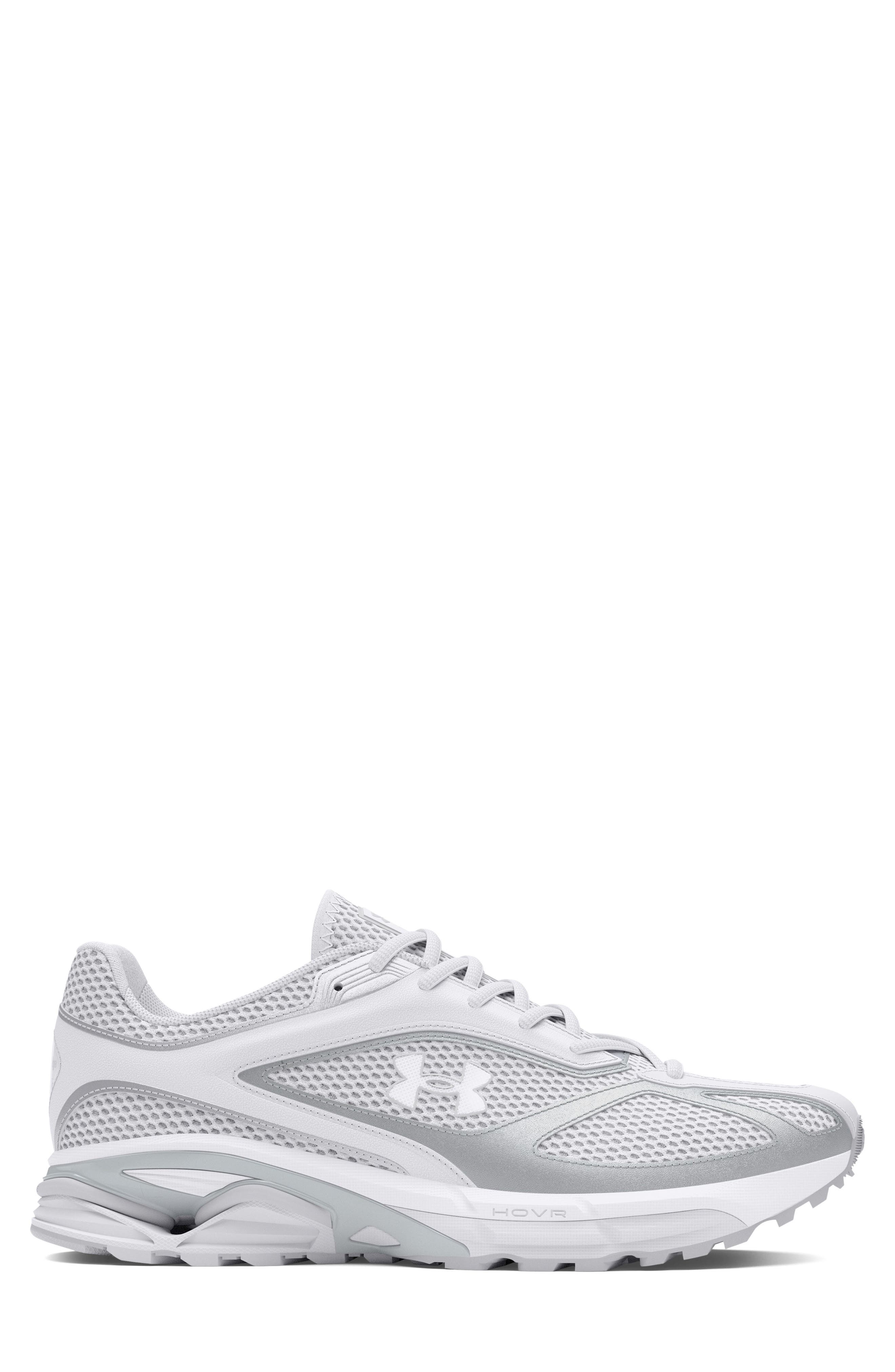 Gender Inclusive UA Apparition Sneaker, Alternate, color, WHITE / METALLIC SILVER
