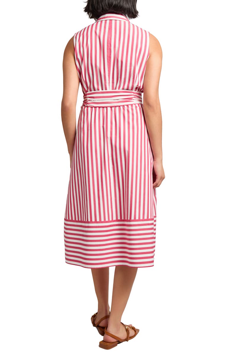 Jones New York Stripe Sleeveless Midi Shirtdress, Alternate, color,