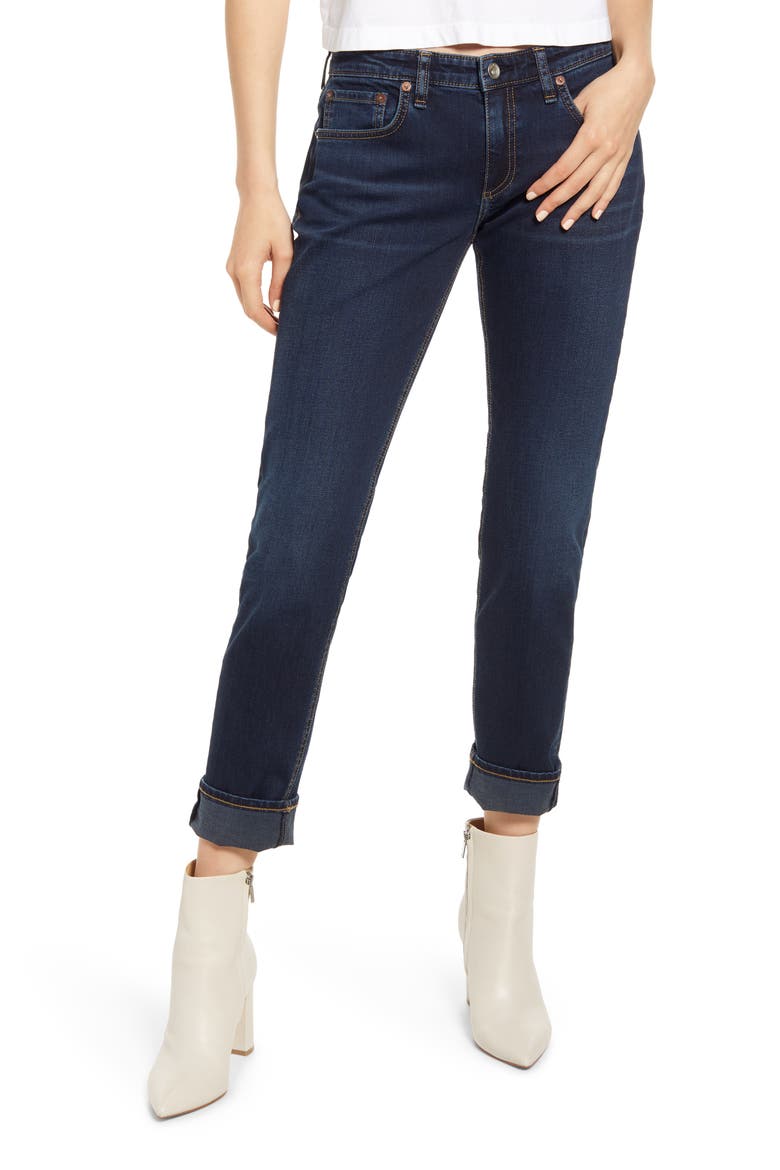 Dre Slim Boyfriend Jeans, Main, color, BIANCA1