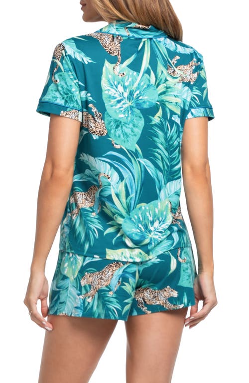 In Bloom By Jonquil Bonnie Forest Animal Print Short Pajamas In Green