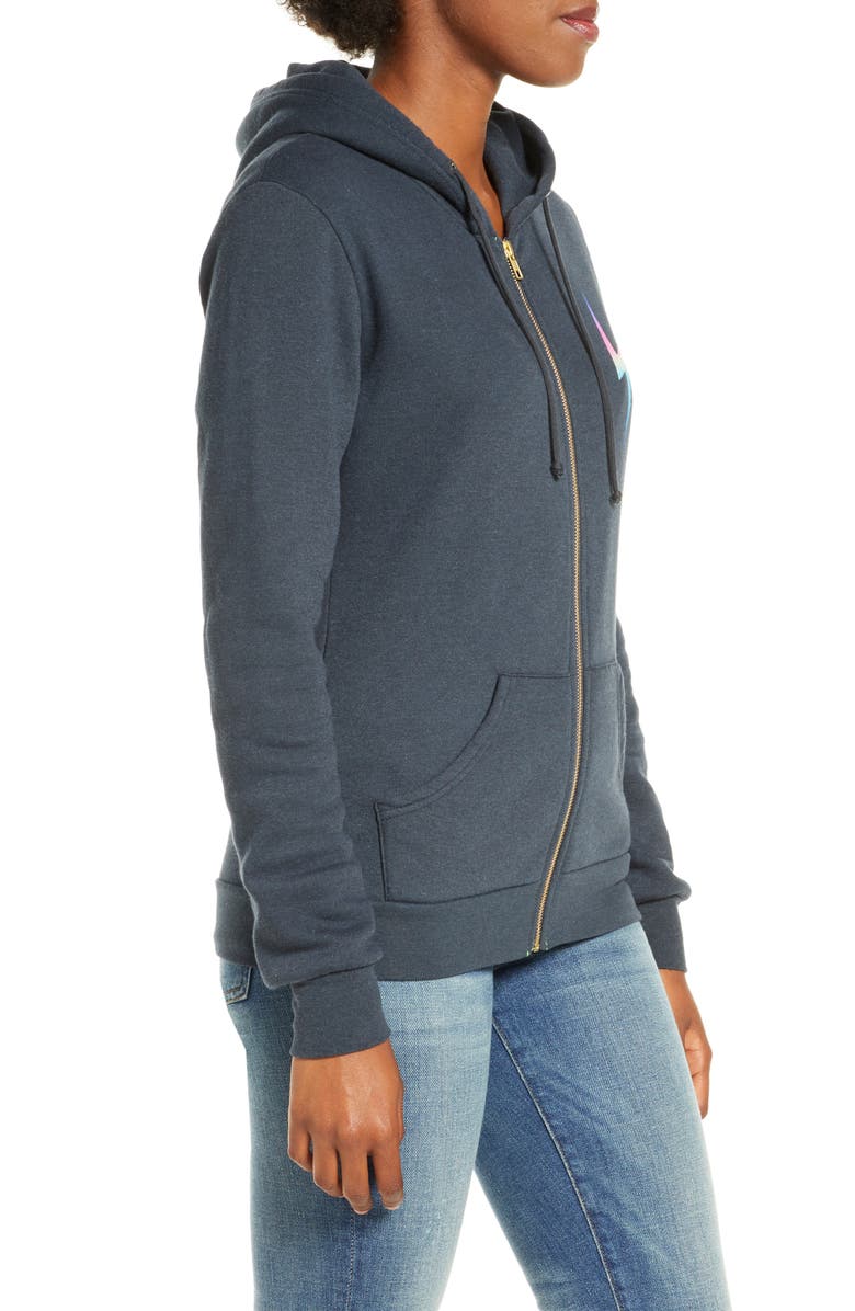 Aviator Nation Bolt Zip Hoodie, Alternate, color, 