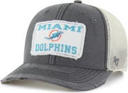 '47 Men's '47 Charcoal Miami Dolphins Egremont Well-Worn Adjustable Trucker Hat