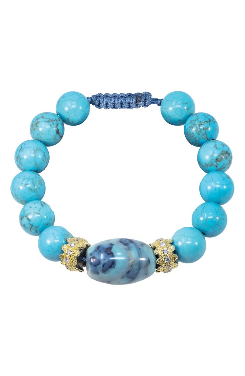 Armenta Blue Magnesite Beaded Bracelet, Main, color, Turquoise