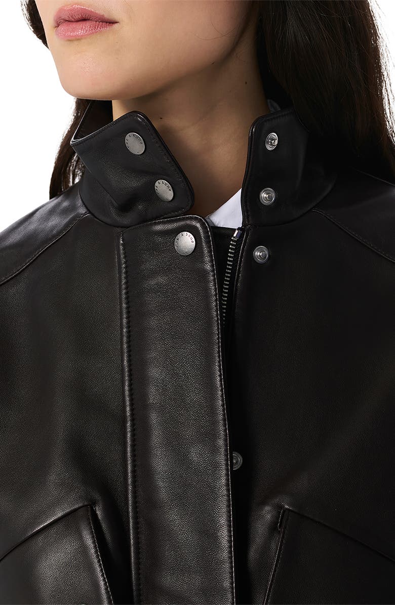 rag & bone Aria Leather Bomber Jacket, Alternate, color,