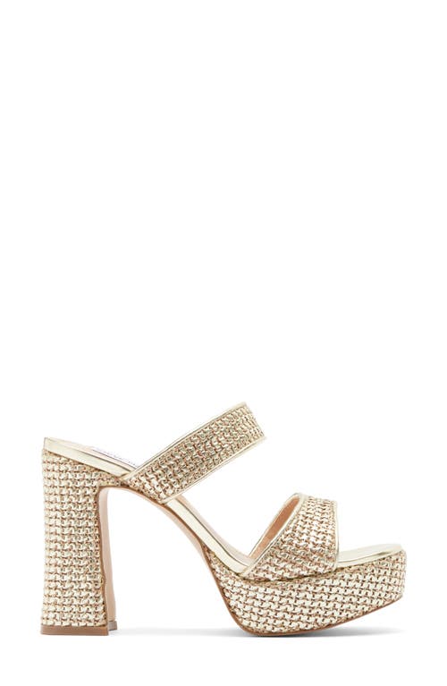 Steve Madden Stance Platform Slide Sandal In Gold
