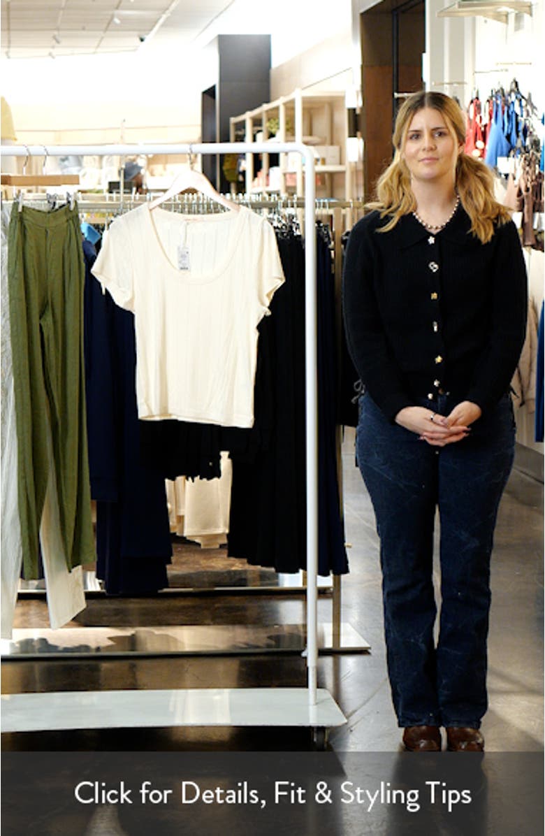 Lexi Pointelle Scoop Neck T-Shirt, sales video thumbnail