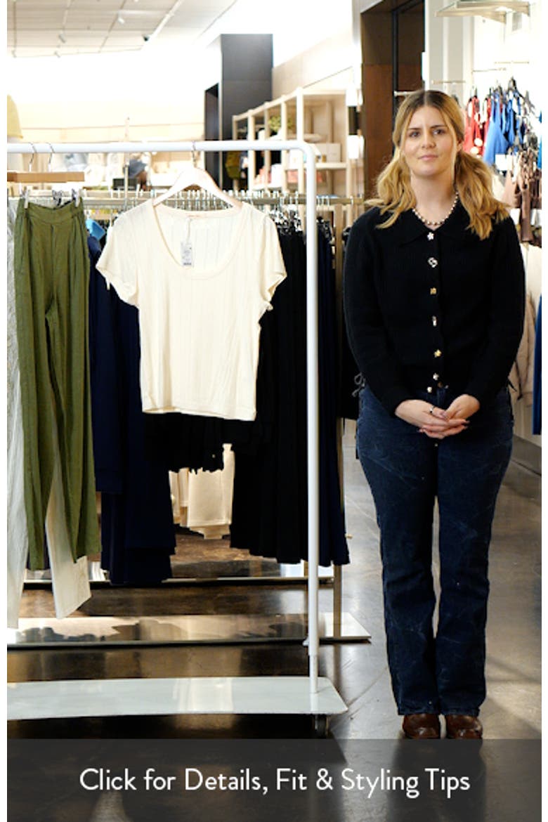 Lexi Pointelle Scoop Neck T-Shirt video