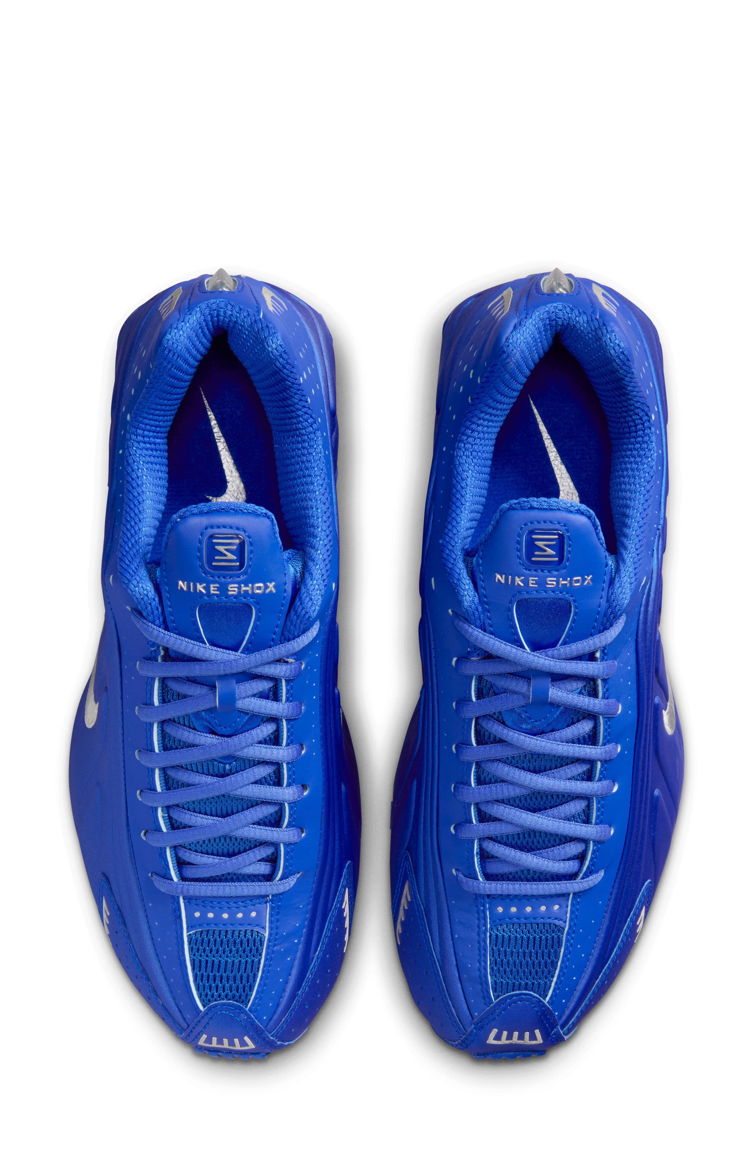 Shox R4 Sneaker, Alternate, color, RACER BLUE/ METALLIC SILVER