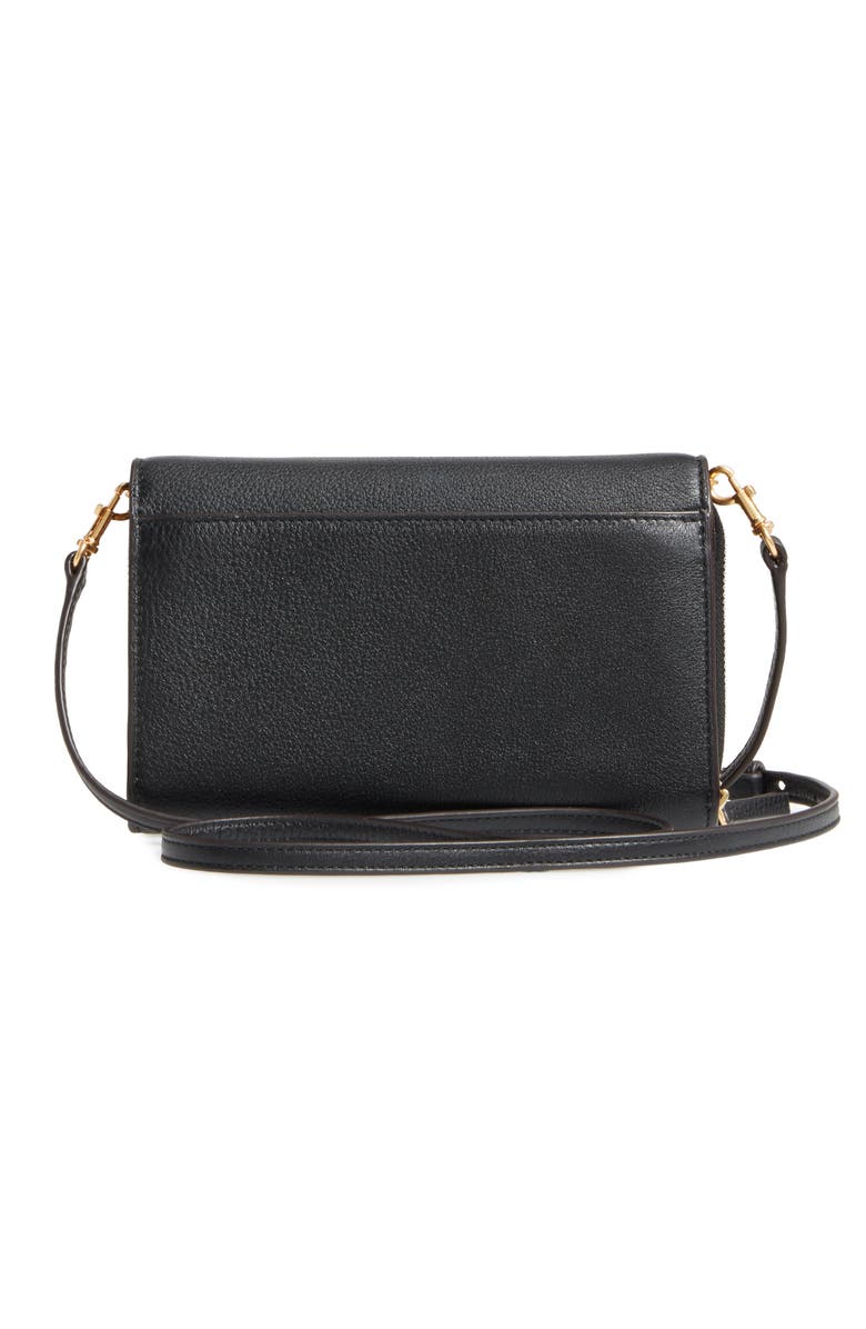 Tory Burch McGraw Leather Crossbody Wallet, Alternate, color,