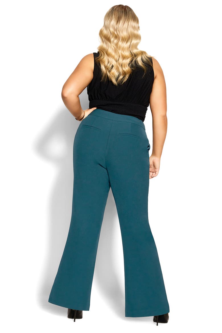 Vienna High Waist Flare Pants, Alternate, color, JADE