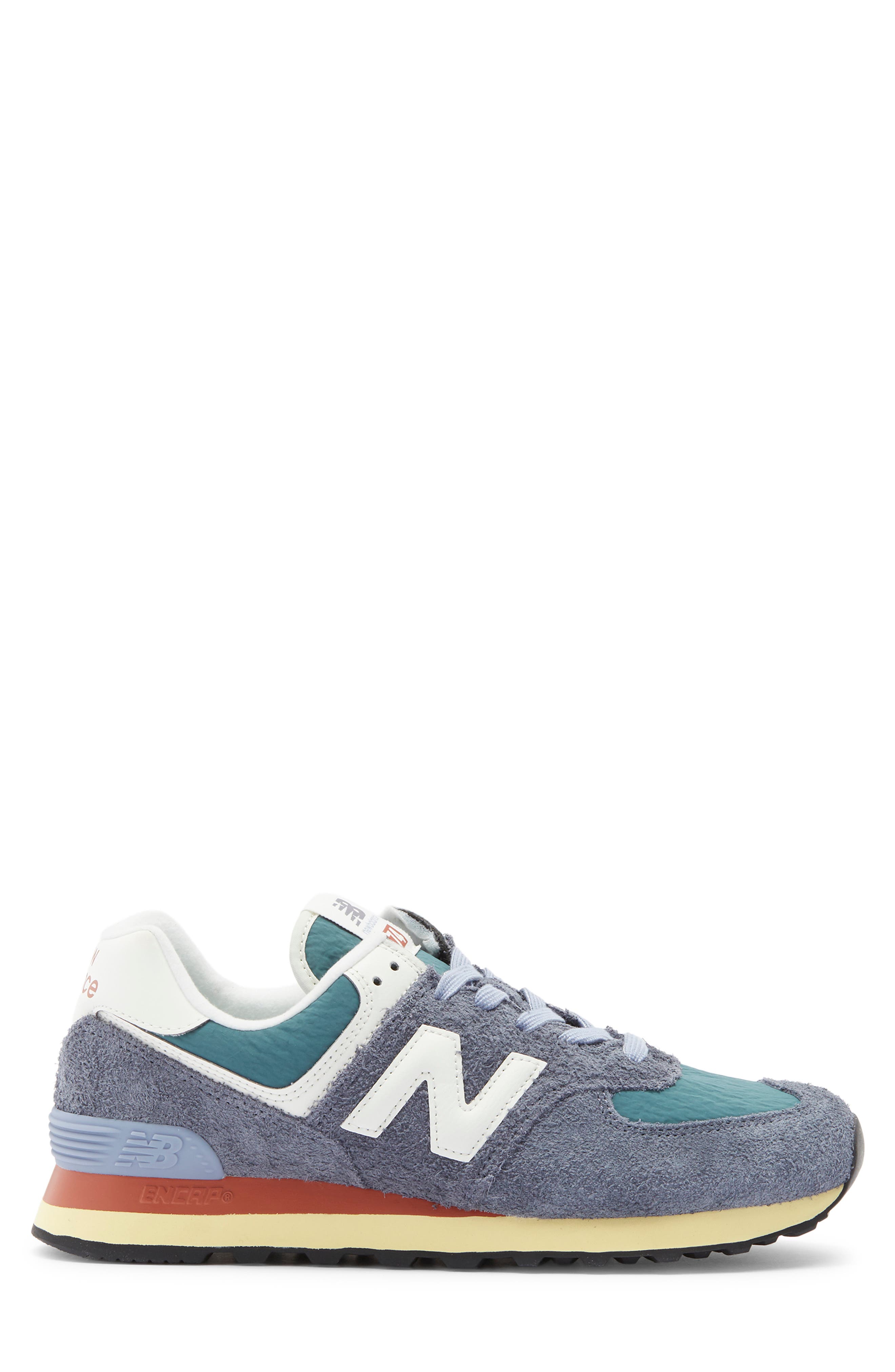 New Balance Gender Inclusive 574 Sneaker, Alternate, color, Dark Arctic Grey/ Sea Salt