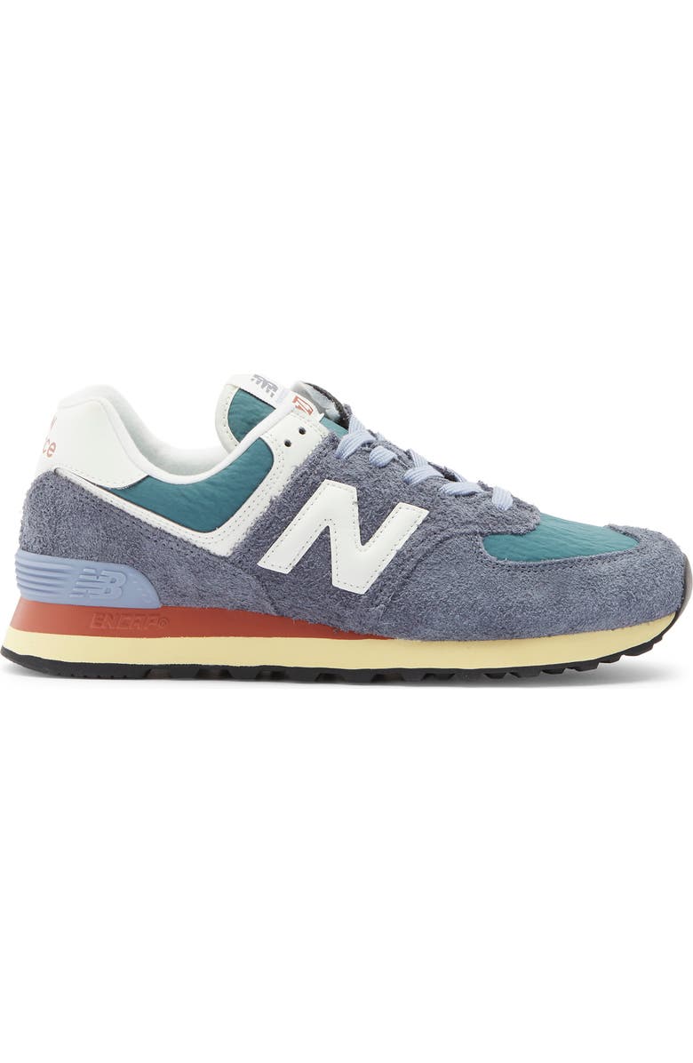 New Balance Gender Inclusive 574 Sneaker, Alternate, color, Dark Arctic Grey/ Sea Salt