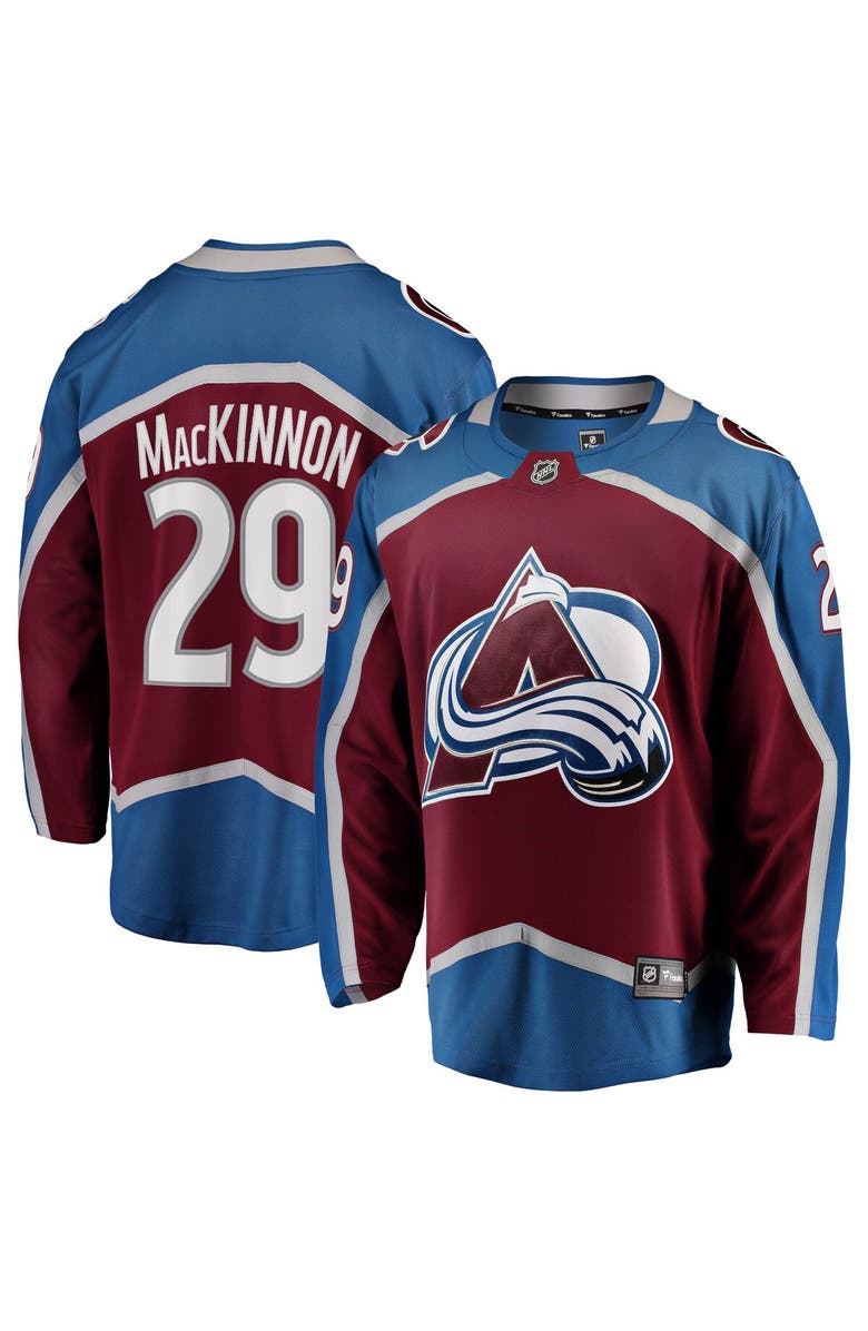 FANATICS Men's Fanatics Branded Nathan MacKinnon Burgundy Colorado Avalanche Breakaway Player Jersey, Main, color, 