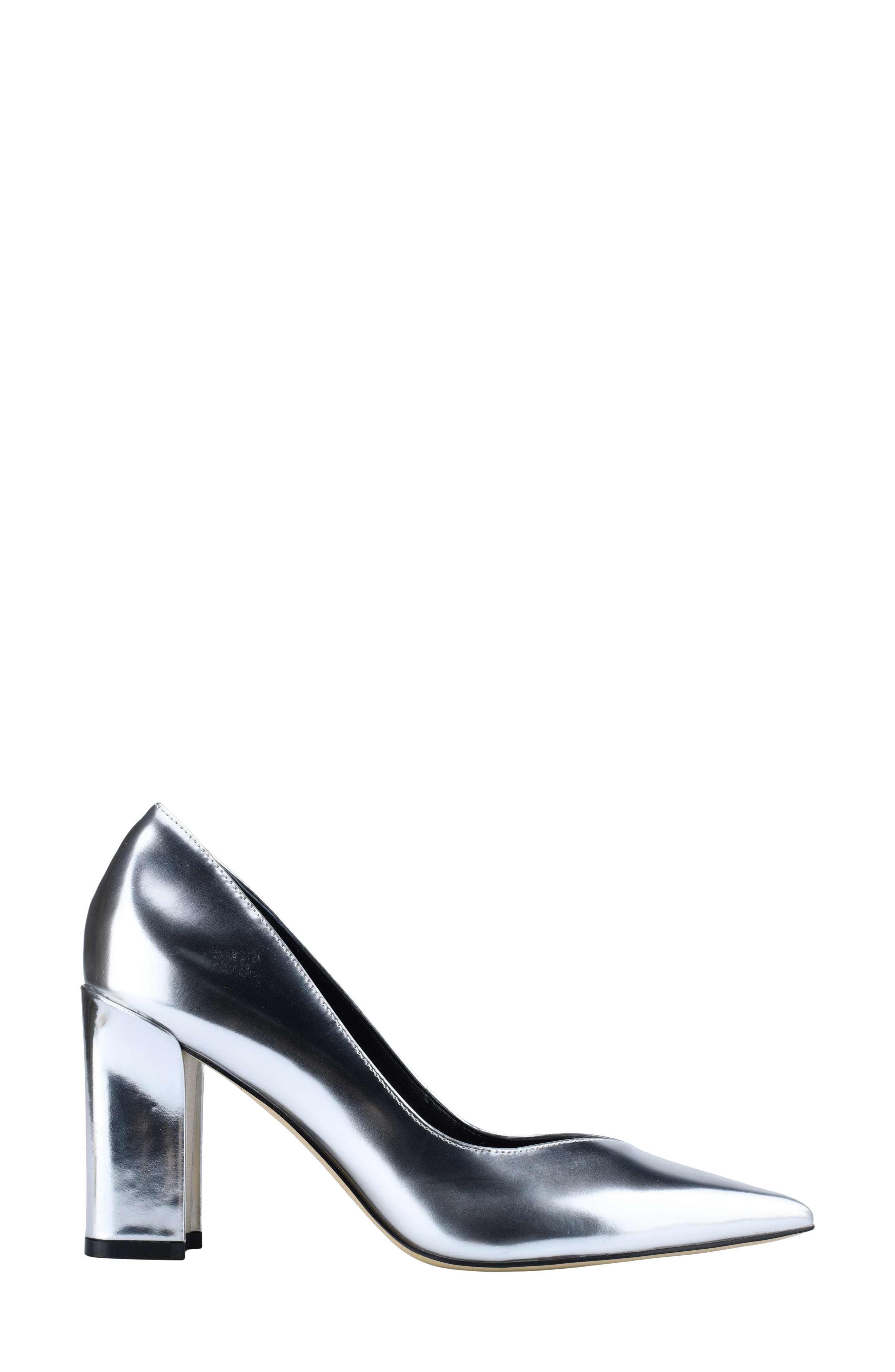 Josley Pointed Toe Pump, Alternate, color, SILVER