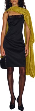Reformation x Alexa Chung Satin Cocktail Dress