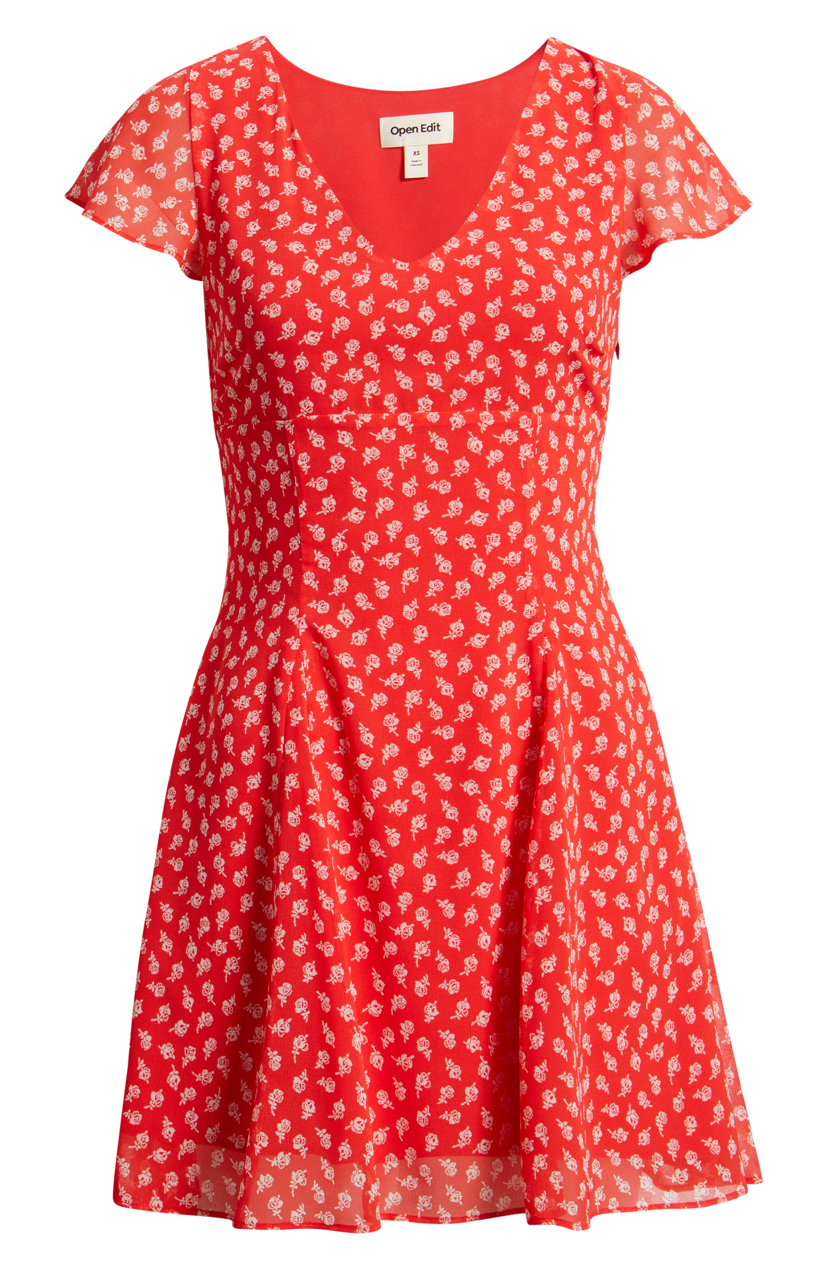 Floral Print Fit & Flare Minidress - image 2