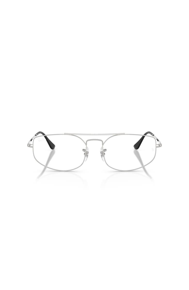 Ray-Ban 58mm Irregular optical glasses, Alternate, color, Silver