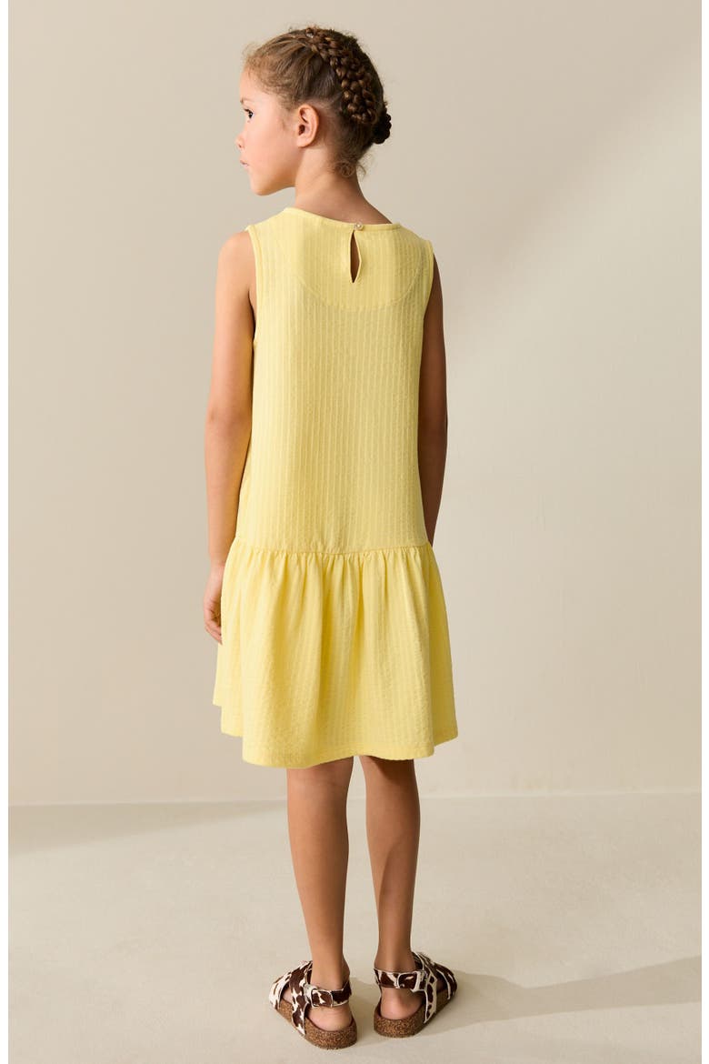 Kids' Sleeveless Cotton Jersey Drop Waist Sundress, Alternate, color, YELLOW