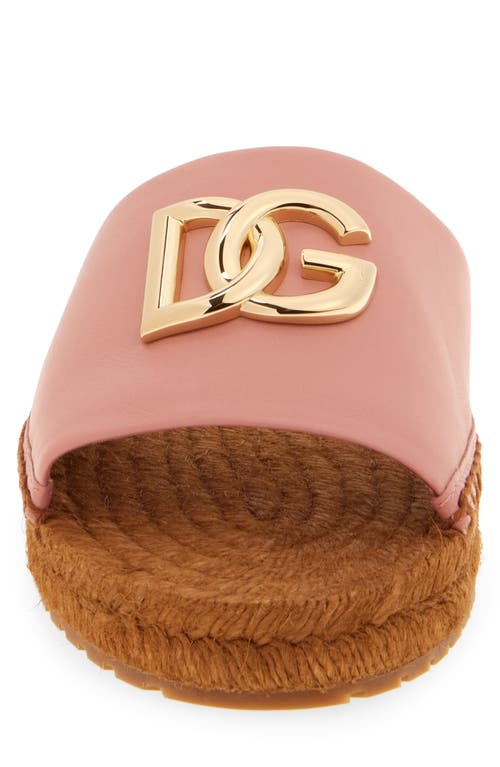 Dolce & Gabbana Dolce&gabbana Dg Logo Espadrille Flat Sandal In Rosa