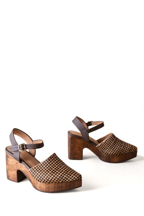 Huma Blanco Pearl Genuine Calf Hair Mary Jane Platform In Brown