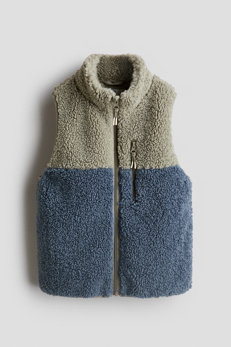 Teddy Gilet, Main, color, Dusty blue/khaki green