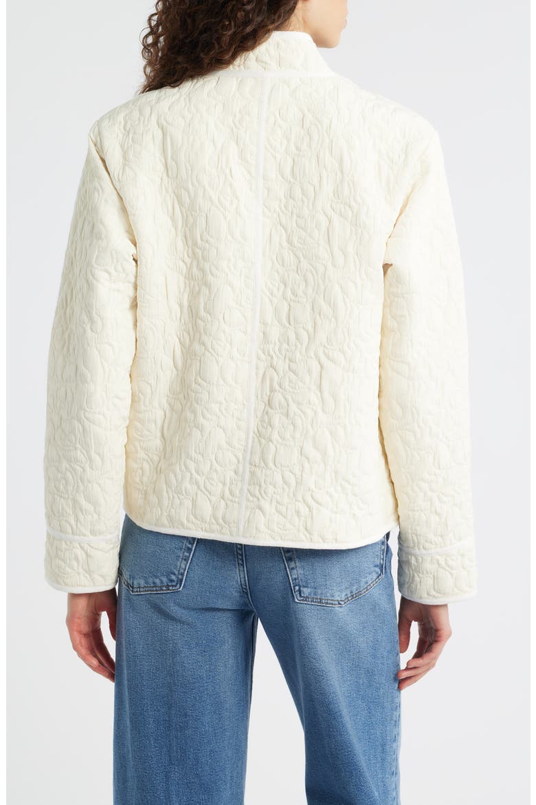 Quilted Jacquard Jacket, Alternate, color, CREAM