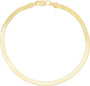 KARAT RUSH 14K Gold Plated Sterling Silver 2.7mm Herringbone Chain Anklet