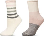 MeMoi Assorted 2-Pack Terry Cushioned Crew Socks