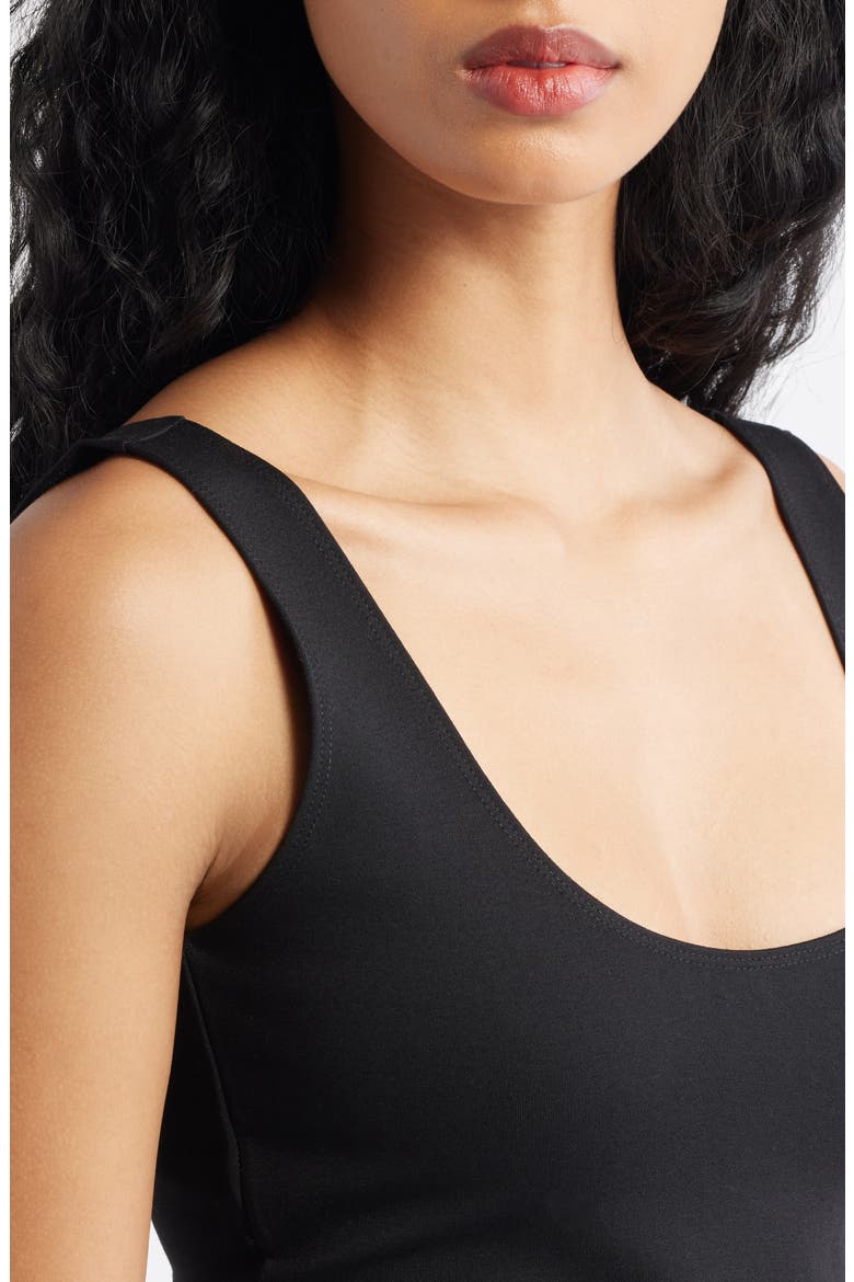Inez Scoop Neck Tank, Alternate, color, BLACK