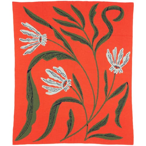Flora Vision Knit Throw Blanket
