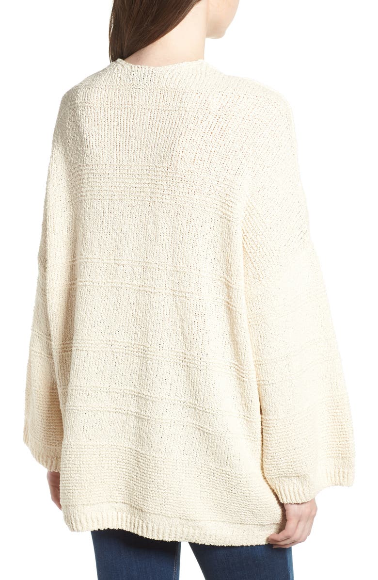 Topshop Natural Yarn Cardigan, Alternate, color, 