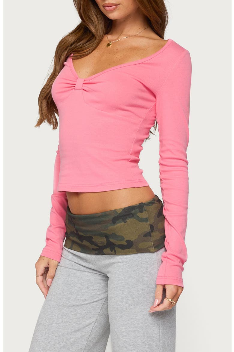 Varla V-Neck Long Sleeve Top, Alternate, color, PINK