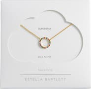 Estella Bartlett Cubic Zirconia Circle Pendant Necklace