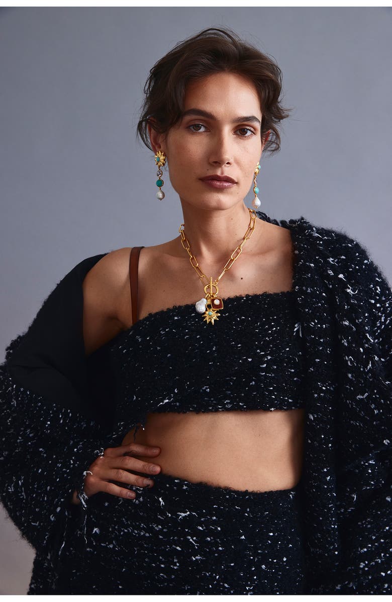 Lizzie Fortunato Helios Charm Necklace, Alternate, color,