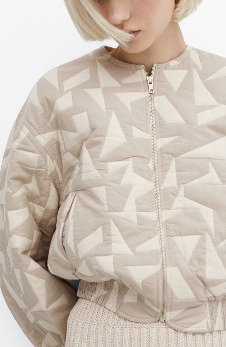 MANGO Crop Quilted Jacket, Alternate, color, 