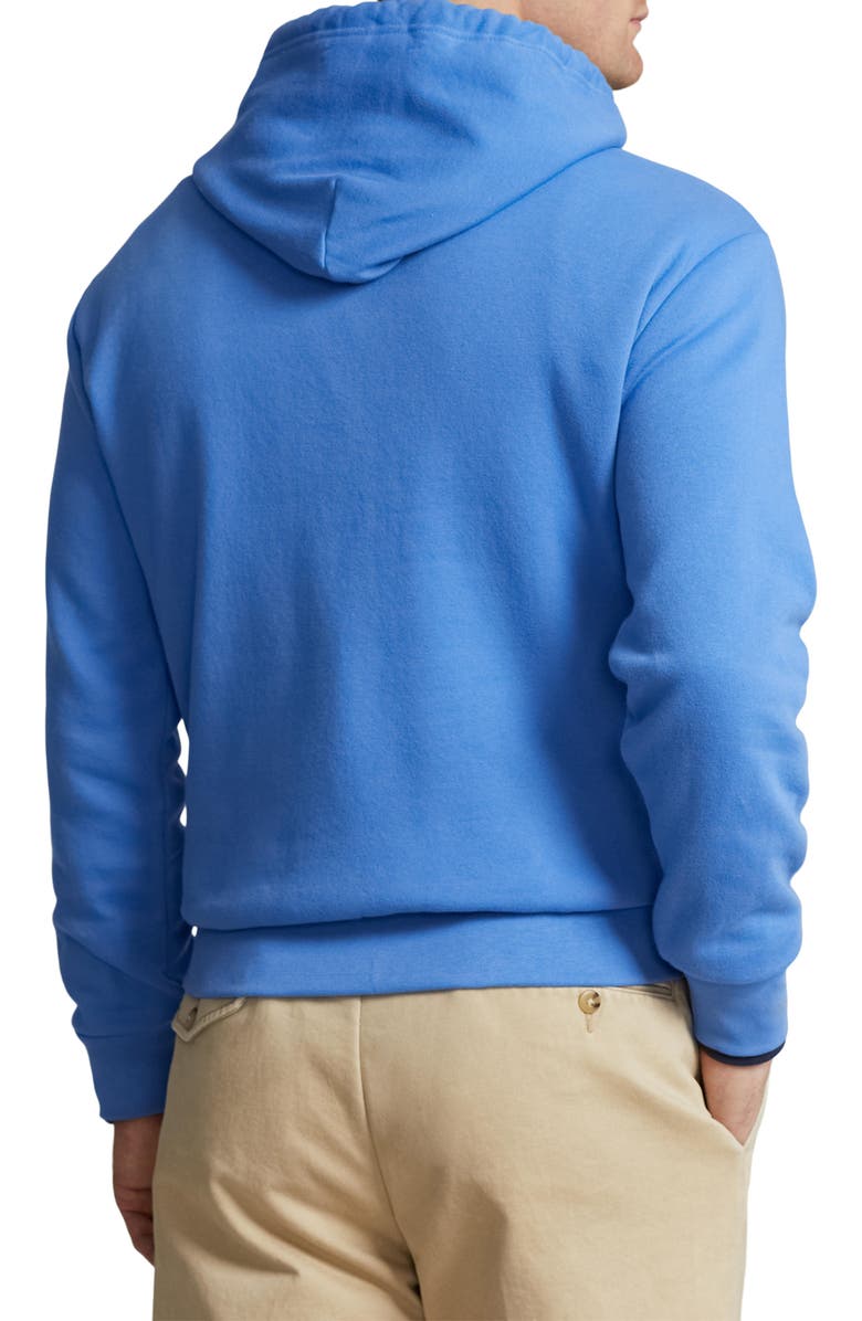 Polo Ralph Lauren Logo Fleece Hoodie, Alternate, color, New England Blue