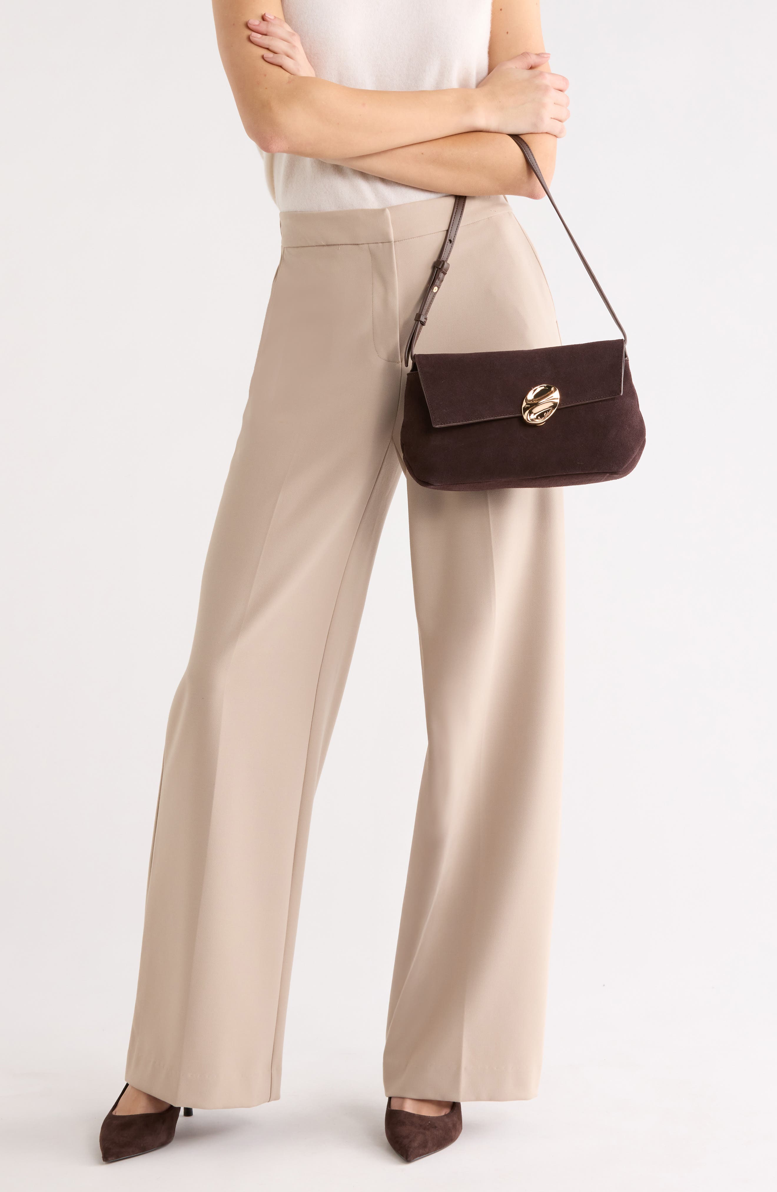 Sam Edelman Bex Folded Convertible Clutch, Alternate, color, Spiced Pecan