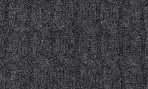 Sofia Cashmere Veneto Cable Knit Cashmere Throw Blanket In Gray