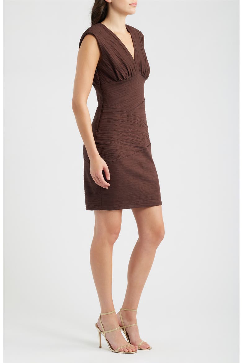 Textured Body-Con Dress, Alternate, color, BROWN
